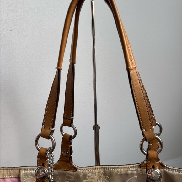 Coach Cream Carriage Print Tote - Picture 3 of 7